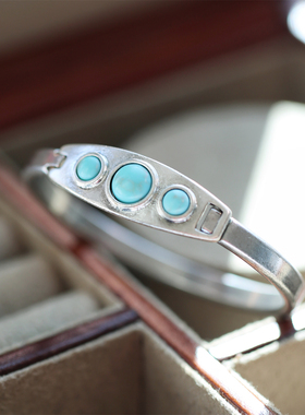 vintage极简度假风开口手镯女