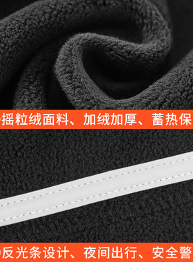 亚马逊冬季自行车骑行小帽保暖摇粒绒抓绒帽大头围反光条跑步帽子
