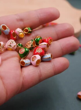 端午节合金笑脸绿色滴油小粽子