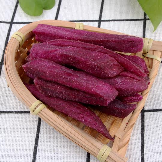 紫薯干地瓜干连城特产休闲零食香酥脆薯条红薯条油炸紫薯条番薯干