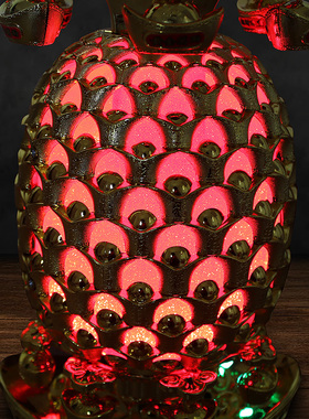 闪光旋转摇钱树带灯年货开业礼品