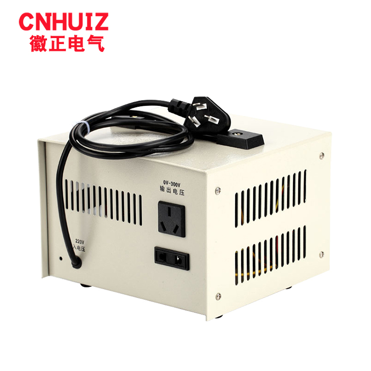 CNHUIZ交流单相调压器500W 220V变0-300V可调电源变压器STG-500VA