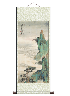 名家字画青山绿水装饰画全新手工