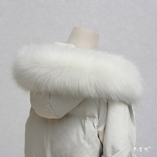 毛领单卖仿真貉子毛狐狸毛毛领子大衣羽绒派克服帽条单买男女通用 - 图2