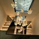 Staircase overhead chandelier creative flower colorful crystal lamp