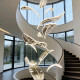 Villa living room overhead chandelier K9 crystal high-end feel