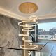 Simple design villa living room large chandelier