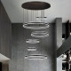 Duplex floor ceiling chandelier designer living room large chandelier
