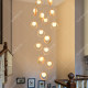 Duplex staircase chandelier log style hollow decorative light