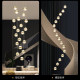 Light luxury, simple and creative ball staircase chandelier