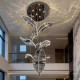 Villa living room overhead chandelier K9 crystal high-end feel