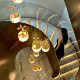 Chassis luminous + intelligent plug-in crystal stair chandelier