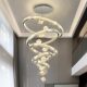 Villa high ceiling living room large chandelier + Tmall intelligent control