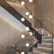 Stairwell chandelier long chandelier modern simple high ceiling