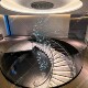Villa duplex building large chandelier staircase overhead chandelier