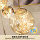 Villa living room large chandelier crystal stair light