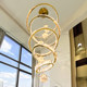 Crystal ring + starry ball skylight living room lamp
