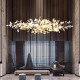 Duplex building large chandelier villa open living room lamp