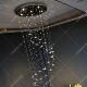 Villa duplex building large chandelier staircase overhead chandelier