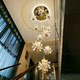 Staircase overhead chandelier creative flower colorful crystal lamp