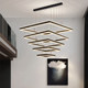 Large chandelier for duplex floor, hollow living room lamp