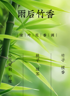 夏茉竹叶茶香中性小众淡香水绿叶