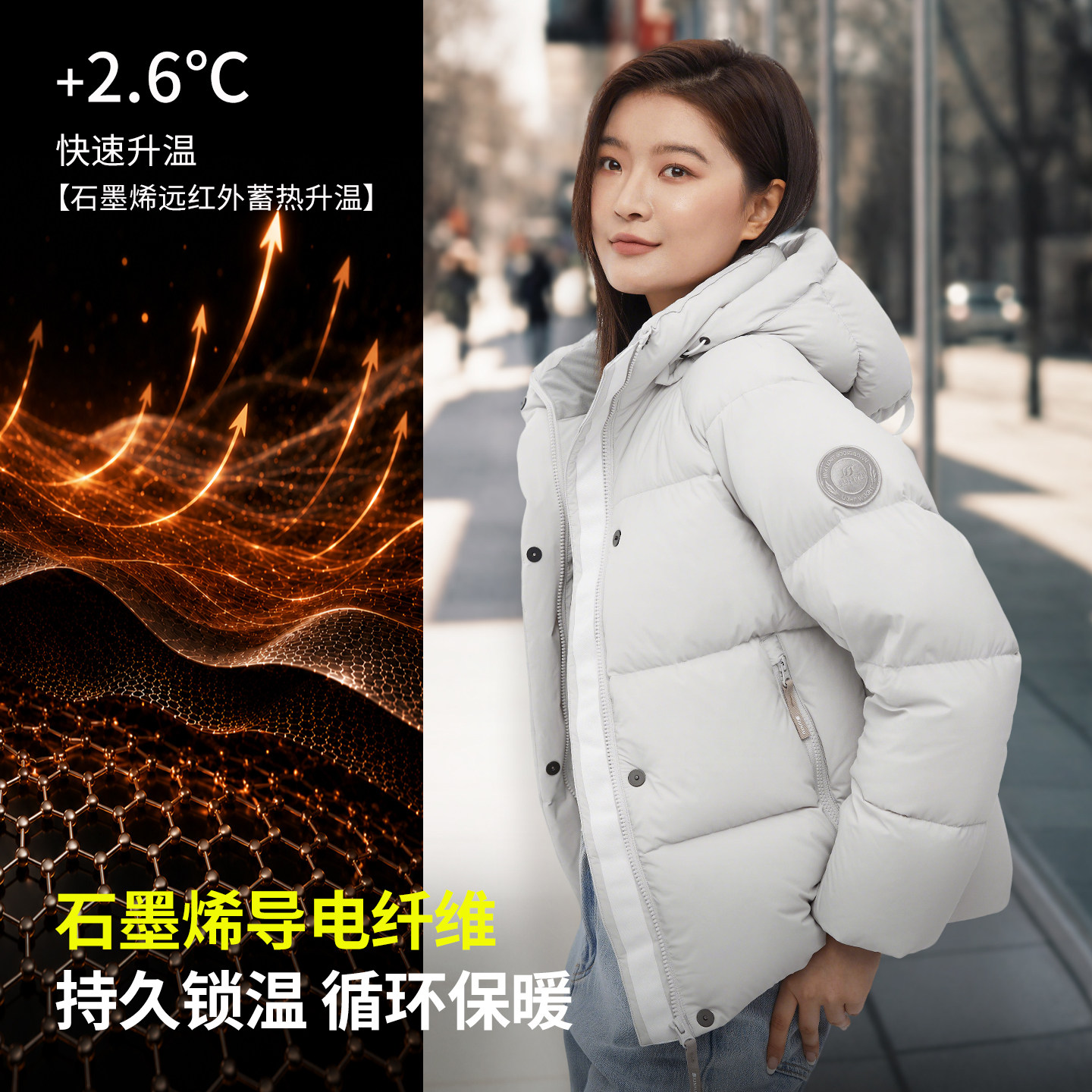君羽户外800蓬反季鹅绒羽绒服男短款秋冬加厚保暖面包服女外套