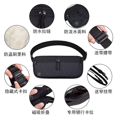 Универсальная портативная сумка для паспорта для путешествий, поясная сумка, маленький бумажник, анти-кража
