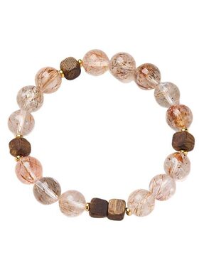 吉金槐序超七水晶沉香虎眼石手串