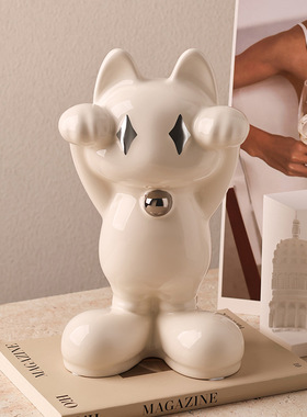 贝汉美轻奢星光招财猫摆件礼盒