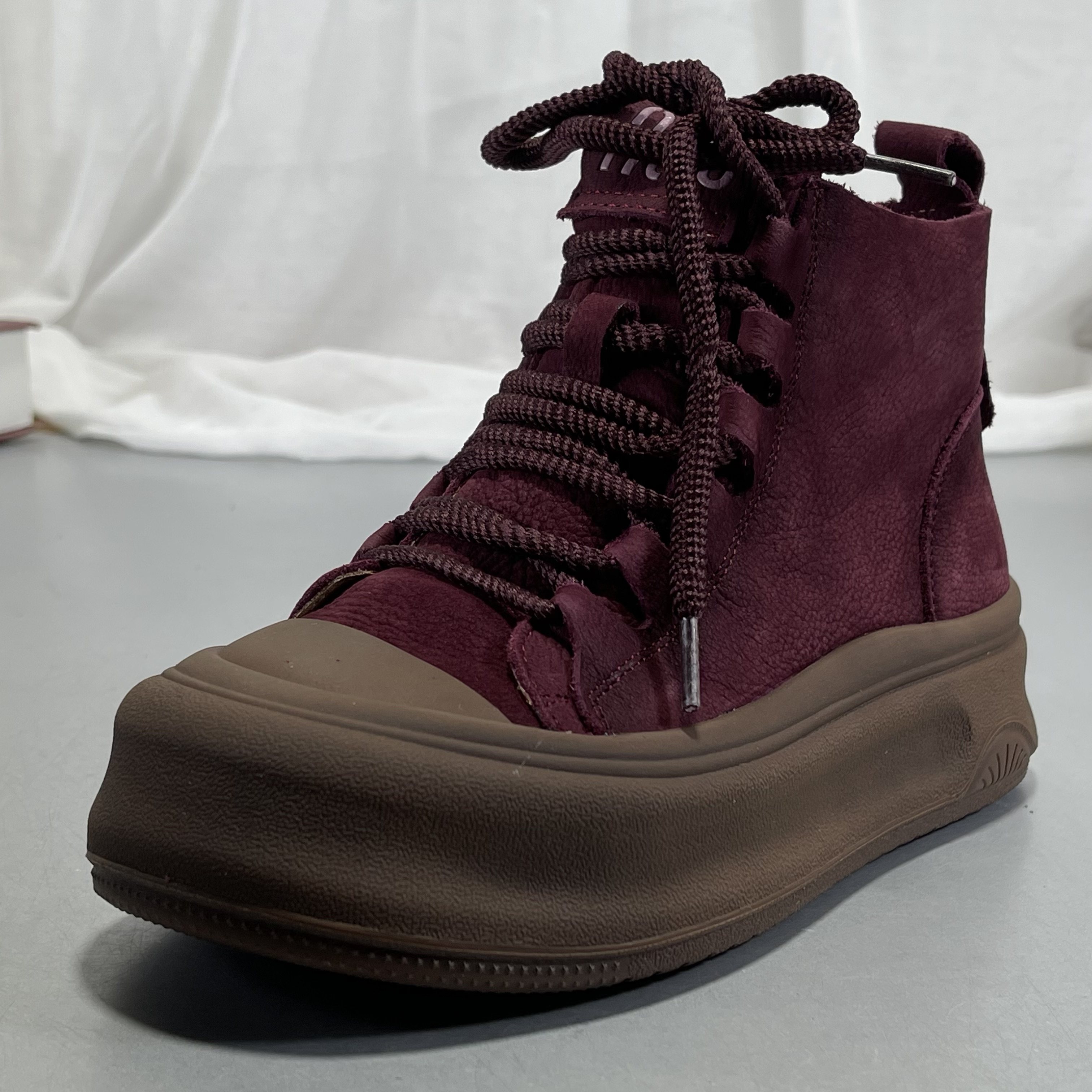 专柜正品头层牛皮复古马丁靴女秋冬款休闲高帮松糕鞋真皮厚底短靴,淘宝优惠券,粉丝福利购,淘宝优惠卷