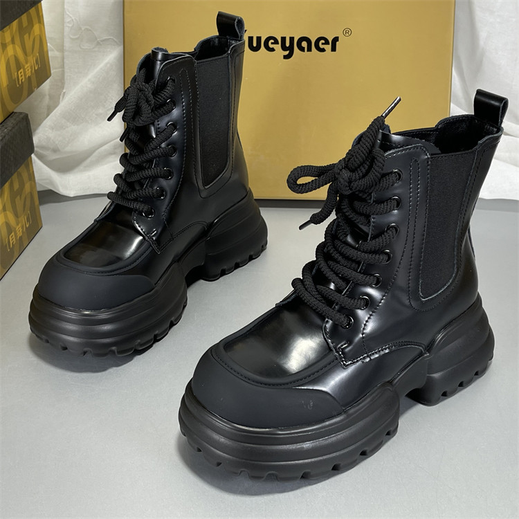 月芽儿牛皮厚底马丁靴女加绒冬季2025新款英伦风加厚皮鞋松糕短靴,淘宝优惠券,粉丝福利购,淘宝优惠卷