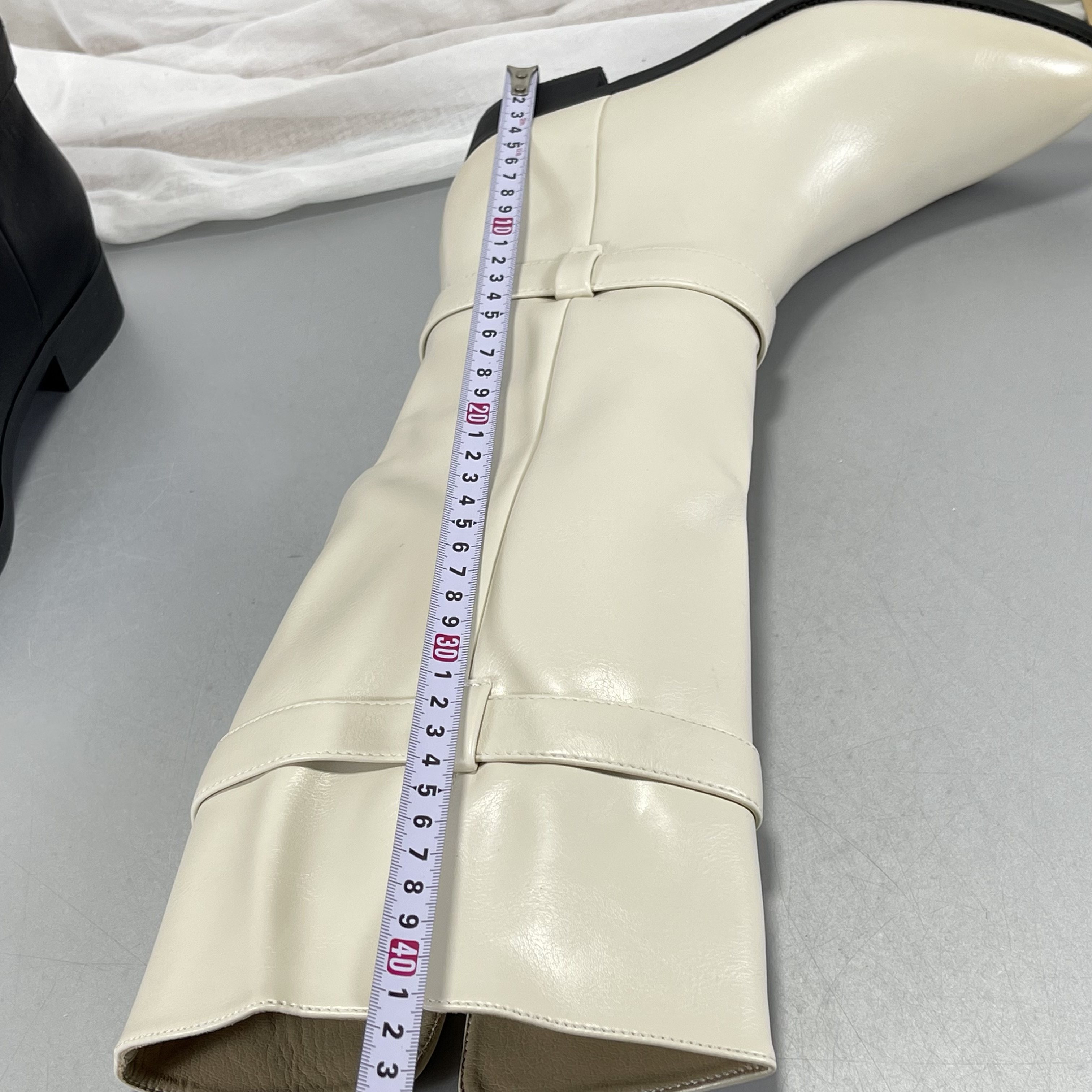 品牌撤柜真皮薄绒复古粗跟不过膝高筒靴英伦风尖头骑士靴显瘦长靴,淘宝优惠券,粉丝福利购,淘宝优惠卷