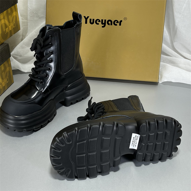 月芽儿牛皮厚底马丁靴女加绒冬季2025新款英伦风加厚皮鞋松糕短靴,淘宝优惠券,粉丝福利购,淘宝优惠卷