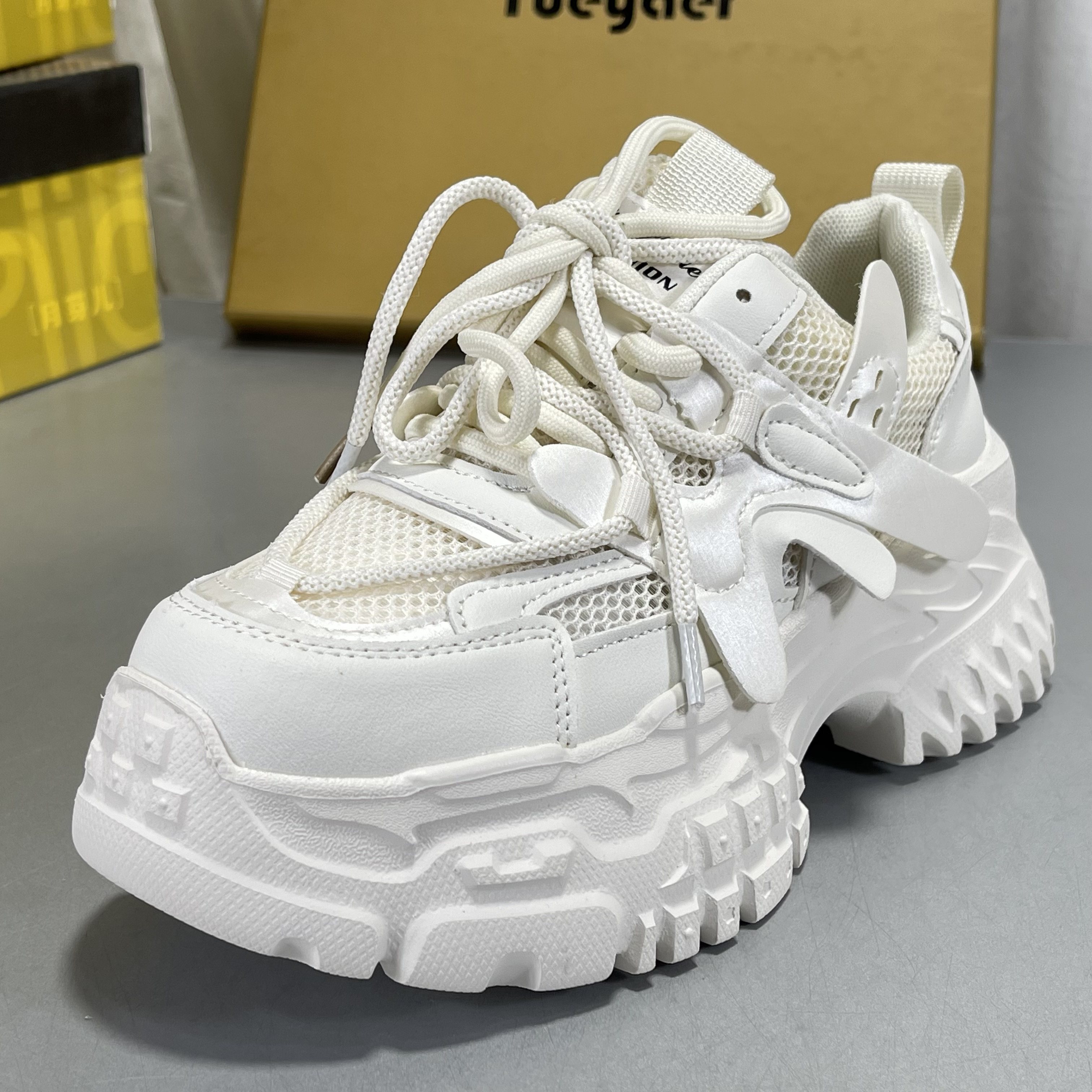 月芽儿专柜正品榴莲底老爹鞋女2026春季新款百搭厚底休闲运动鞋,淘宝优惠券,粉丝福利购,淘宝优惠卷