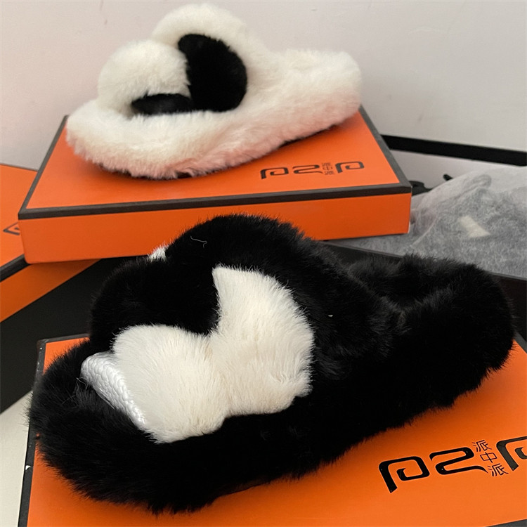 品牌撤柜毛毛拖鞋女外穿2025秋冬时尚韩版毛绒一字拖厚底棉拖鞋,淘宝优惠券,粉丝福利购,淘宝优惠卷