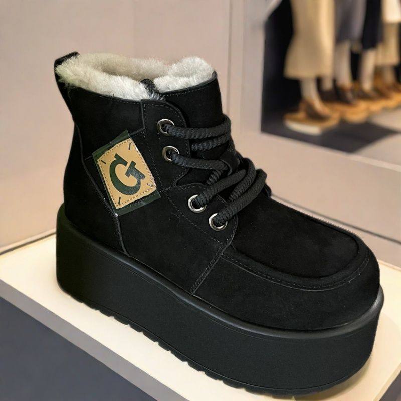 头层牛皮内增高雪地靴女鞋2025冬季真皮厚底加绒加厚高帮短靴棉鞋,淘宝优惠券,粉丝福利购,淘宝优惠卷