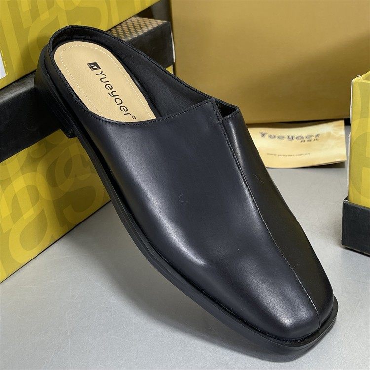 月芽儿专柜！牛皮复古方头懒人包头半拖凉鞋女简约外穿低跟穆勒鞋,淘宝优惠券,粉丝福利购,淘宝优惠卷