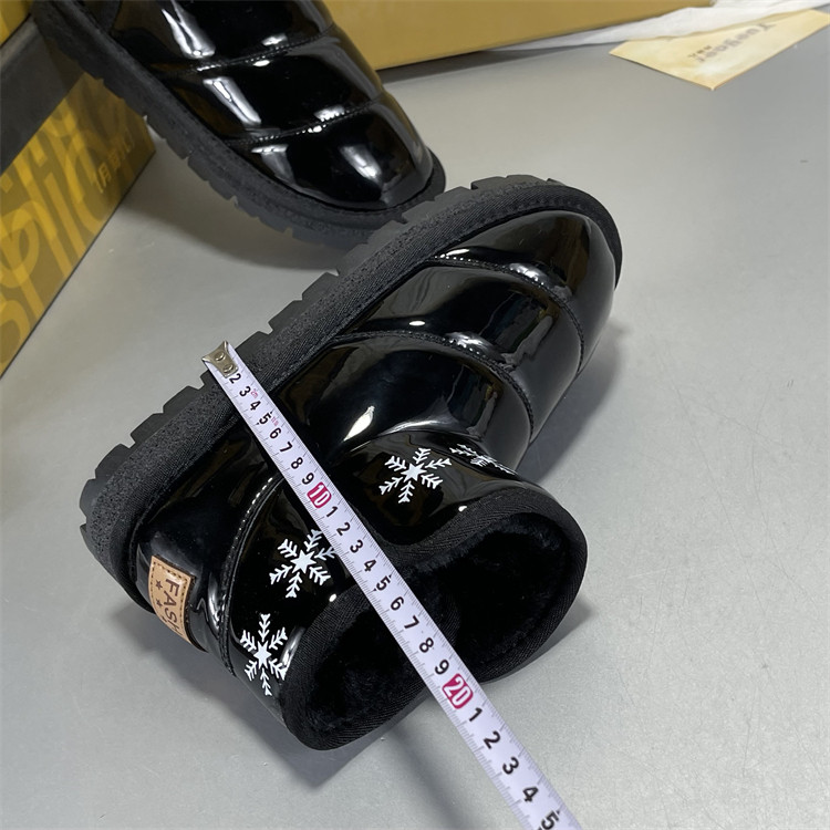 月芽儿雪地靴女牛漆皮冬季加绒短筒短靴可爱日系保暖学生防水棉鞋,淘宝优惠券,粉丝福利购,淘宝优惠卷