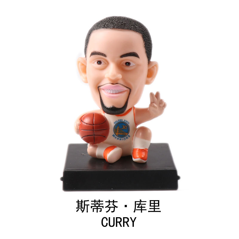 汽车Q版NBA篮球明星库里科比詹姆斯手办玩偶摇头公仔车载摆件玩具 - 图2