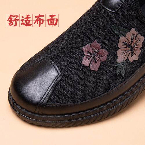 老北京布鞋女新款春季闰月妈妈鞋软底舒适防滑奶奶鞋平底老人鞋女 - 图2