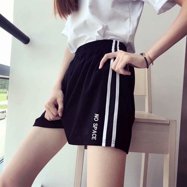 Women's Summer Korean Sports Shorts Loose High Waisted Slim Casual Shorts Large Size Outerwear Student Running Wide Leg Hot Pants