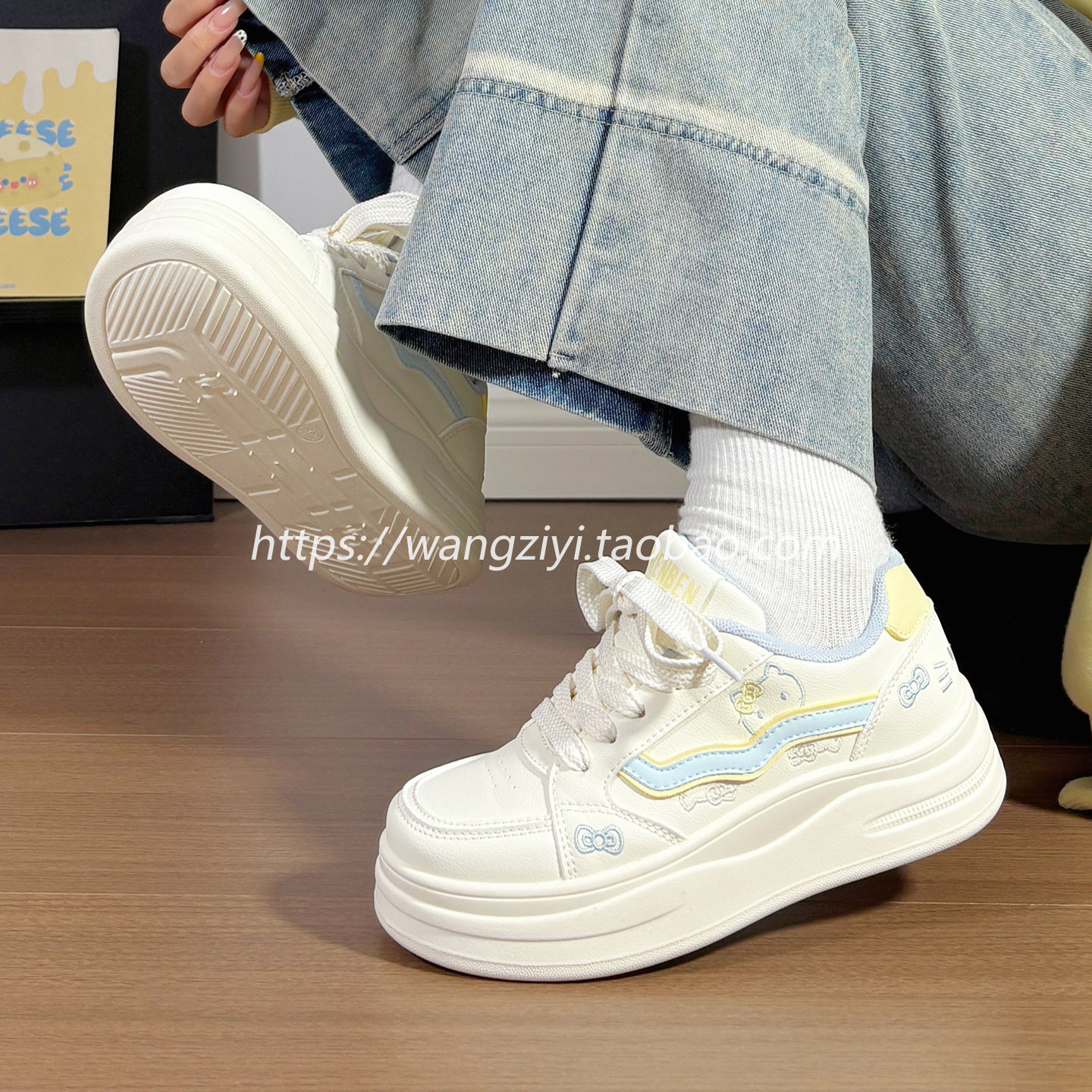 人本厚底增高小白鞋女原创2026新款休闲百搭运动轻便大头板鞋软底,淘宝优惠券,粉丝福利购,淘宝优惠卷