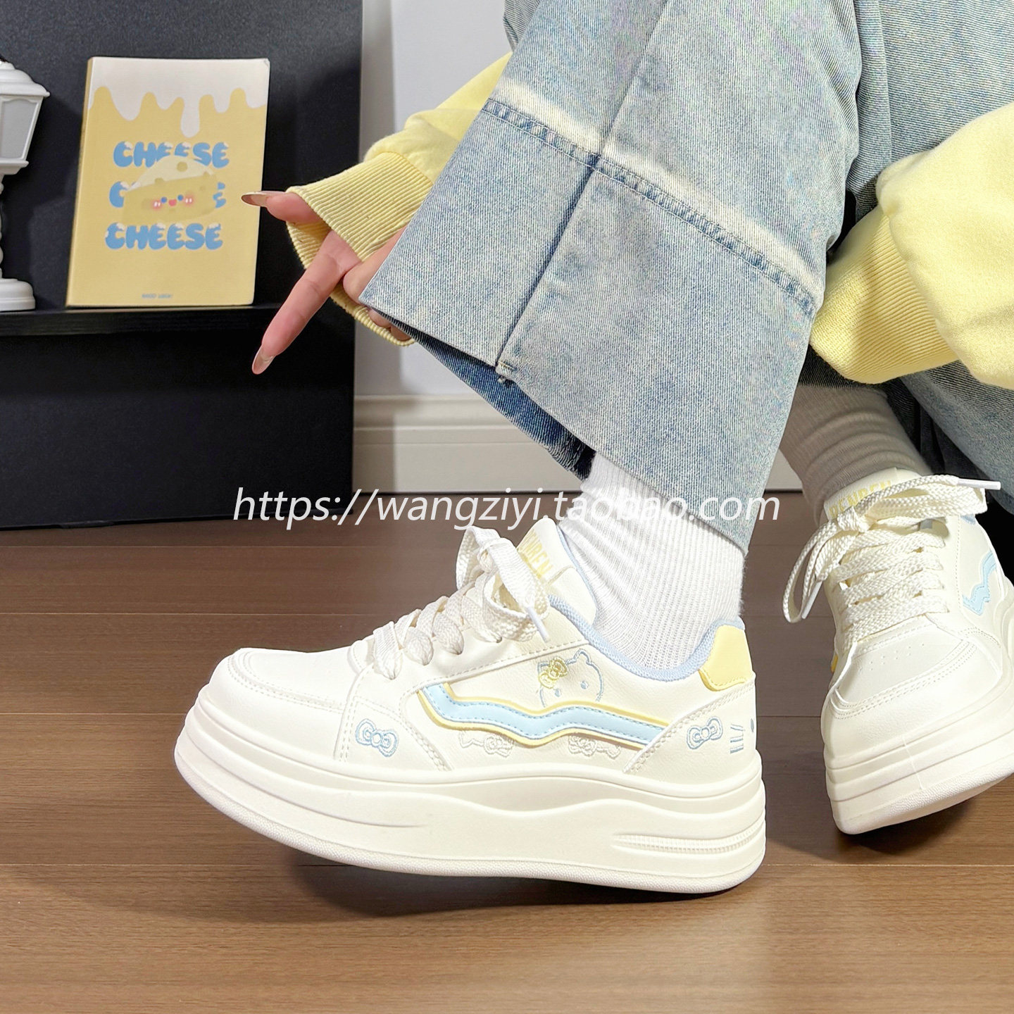 人本厚底增高小白鞋女原创2026新款休闲百搭运动轻便大头板鞋软底,淘宝优惠券,粉丝福利购,淘宝优惠卷