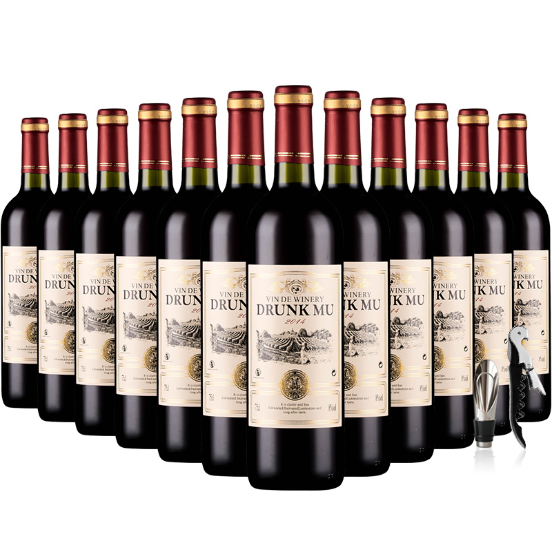 甜红葡萄酒红酒赤霞珠型女士750ml整箱12瓶干红送礼婚宴酒席用酒 - 图3