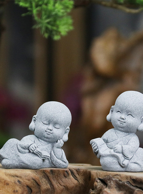 微景观造景小沙弥别致禅意好搭配