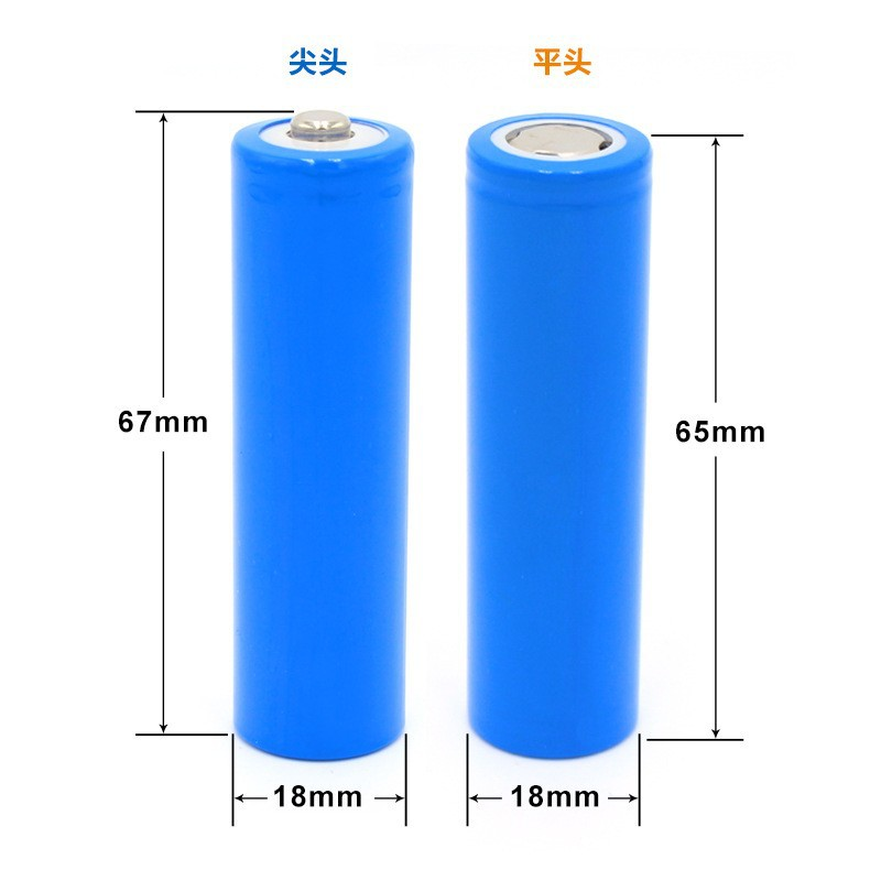 18650可充电3.7V锂电池1200mAh 2600mAh 3000mAh平头尖头电池芯 - 图2