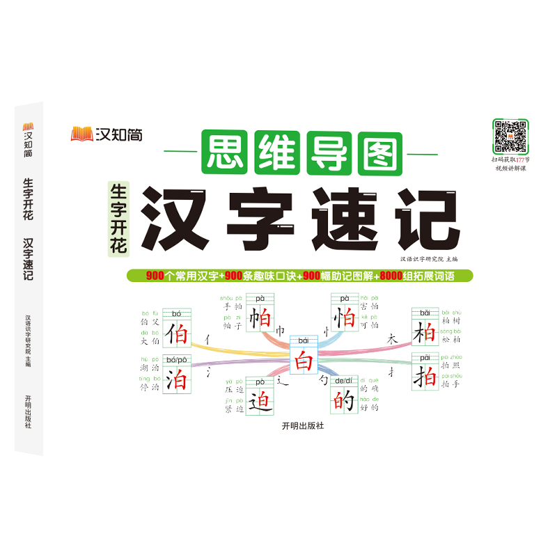 2024新版生字开花汉字速记速写小学语文一二三四五六年级通用认识汉字快速积累2000+识字量偏旁部首结构思维导图小学识字神器-图3