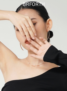 BRFORTH 箭头戒指时尚百搭戒指女简约风格金色气质感设计精致戒指