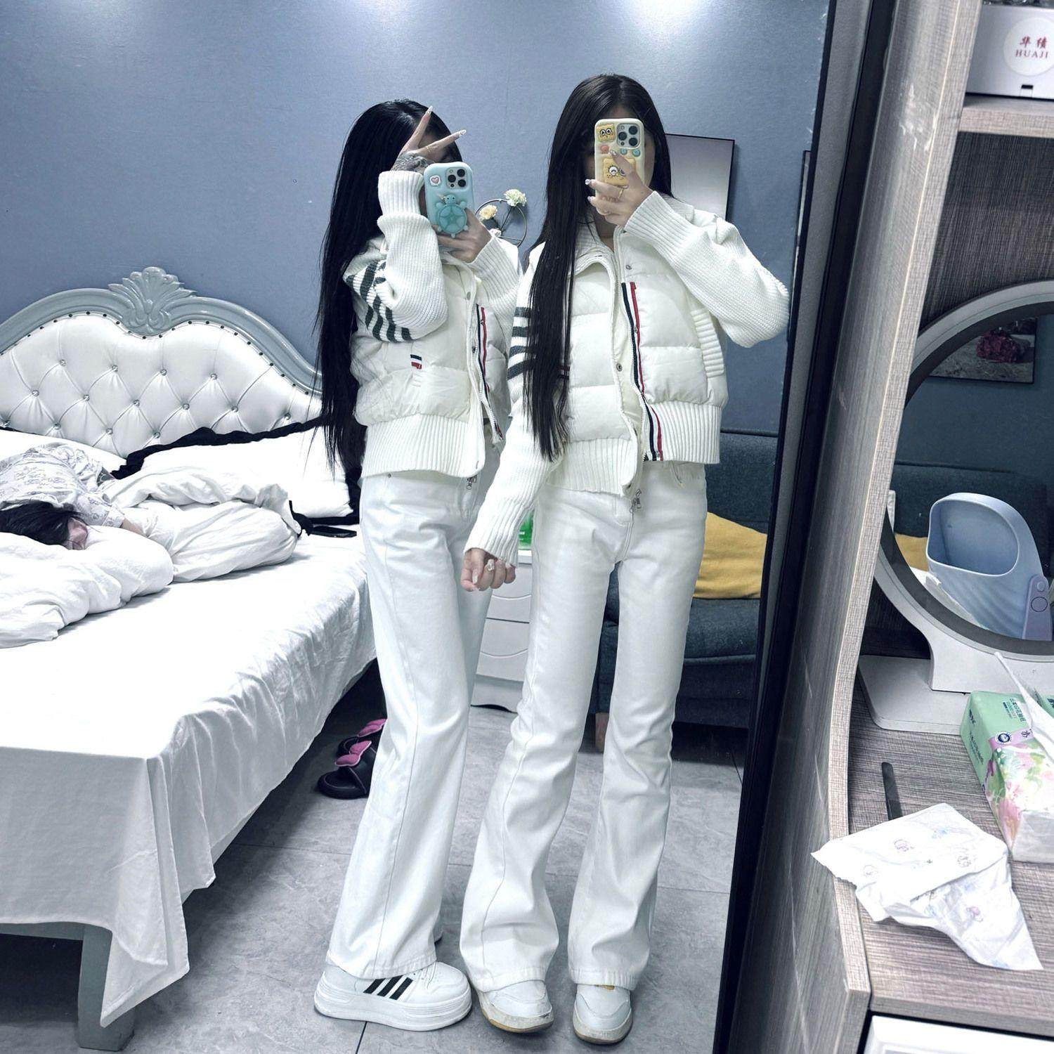 欧货立领针织拼接棉服外套女2025年冬季新款宽松短款保暖加厚棉衣,淘宝优惠券,粉丝福利购,淘宝优惠卷